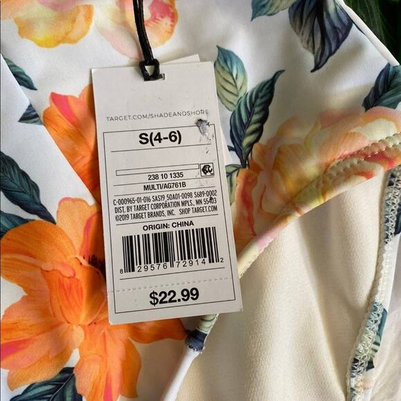 Women's Shade & Shore High Waist Extra Cheeky Swim Floral Bikini Bottoms Size S - Picture 6 of 9